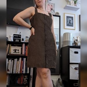 Banana Republic Army Green Pinafore Dress